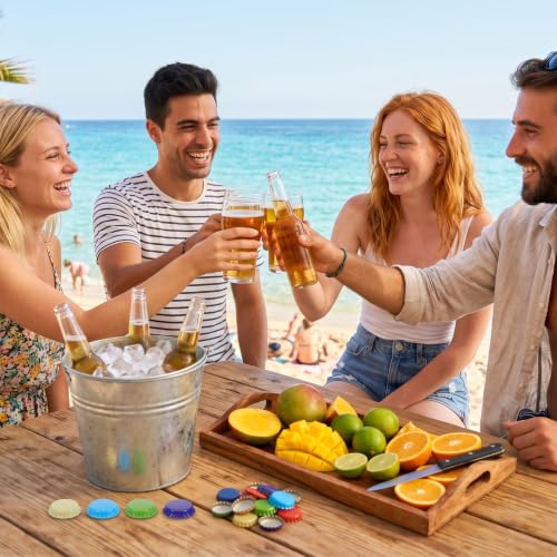 350 Pcs Colorful 13mm Oxygen Absorbing Beer Bottle Caps for Home Brewing