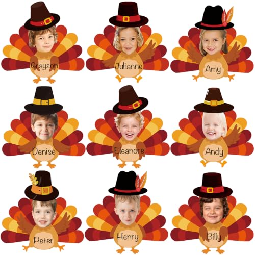 Thanksgiving Turkey Paper Cutouts Set - 48 Pieces for Fall Decor & Crafts - Variation of THIS listing