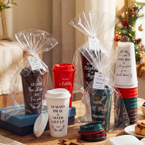 Christian Cups Bulk Set 40, 16 oz Retro Color Drinkware for Church & Gifts - Variation of Retro Color / 40