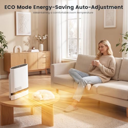 Electactic Space Heater Portable Electric Heaters White Compact - Indoor Use