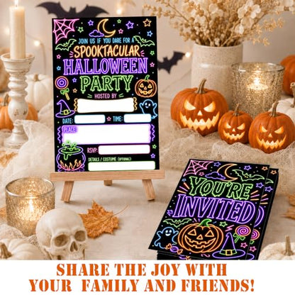 Spooktacular Halloween Birthday Party Invitations - Set of 20