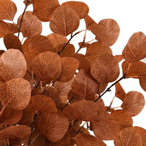 Artificial Eucalyptus Stems Fall Decor 6-Pack, 35.4 Inches for Autumn Home