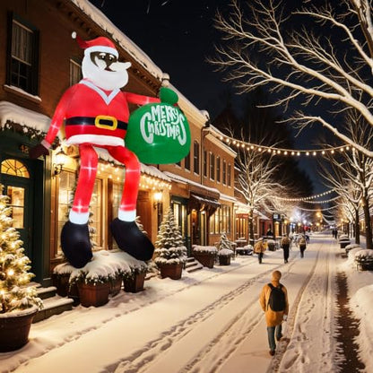 Giant 13 FT Black Santa Inflatable Christmas Decorations Outdoor Yard Decor