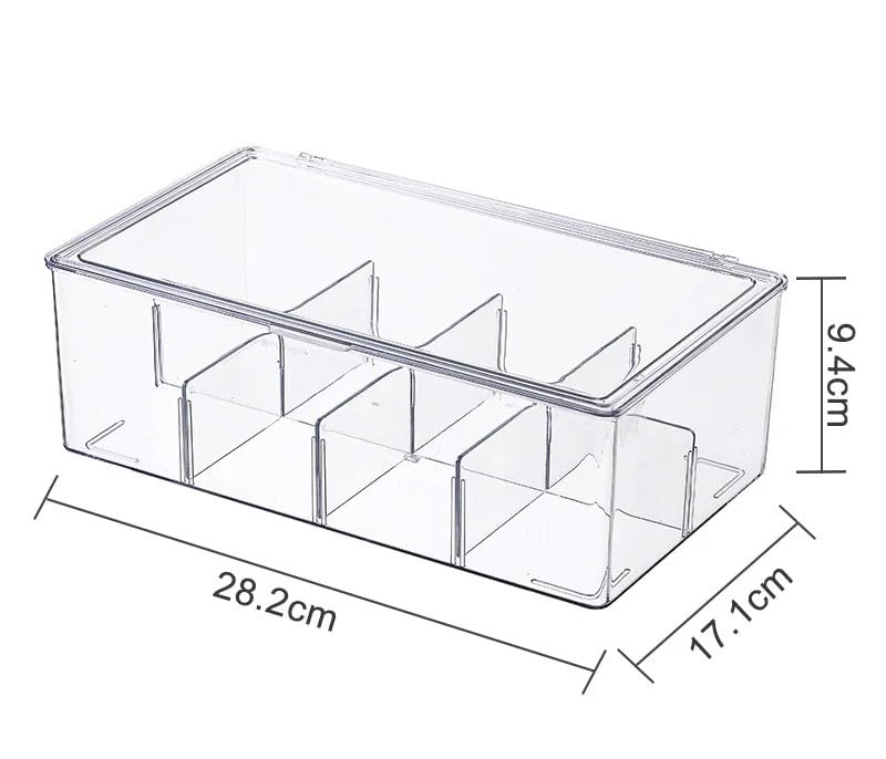 Vtopmart Clear Organizers,Stackable Storage Containers for Office Supplies,Desk Organization and Storage for Jewelry,Art Crafts