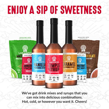 Lakanto Liquid Monk Fruit Extract Drops, Caramel - Erythritol Free Sugar Substitute Sweetener For Tea, Coffee, Smoothies, Yogurt, Cereal, Cocktails, Sugar Free, Vegan, Keto, Zero Sugar (1.76 Fl Oz)