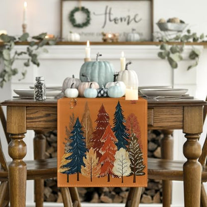 210 GSM Fall Table Runner 13x72 Inch Orange Home Party Decor - Artoid Mode