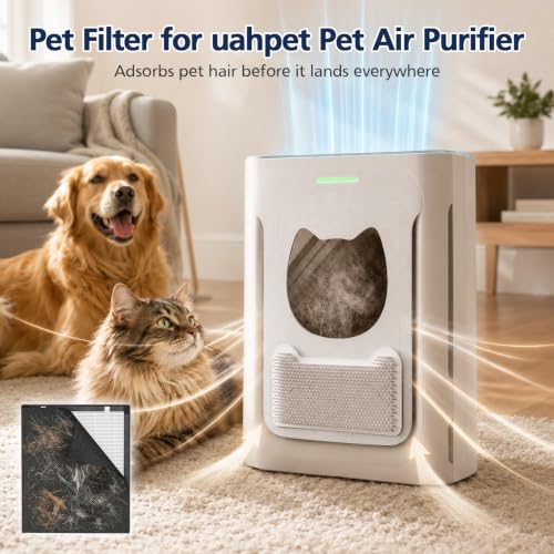 Pet Air Purifier Filter Replacement for uahpet Slim & Mate | HEPA Carbon Set