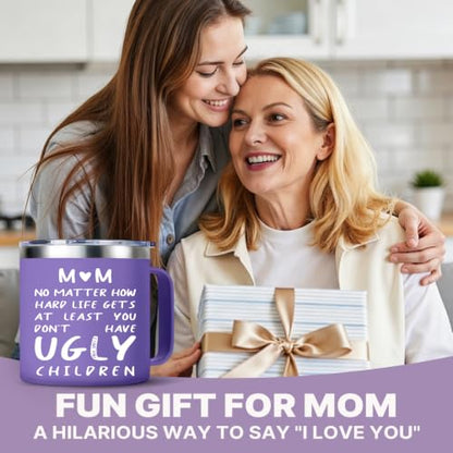 Purple Mom Birthday Gifts Funny Tumblers for Mothers Day Christmas