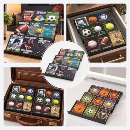 24 Pack Hexagon Card Risers for Display Case - Collectible & Retail Use