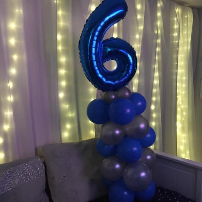 Skiennix 40-Inch Night Blue Number 1 Balloon - Perfect First Birthday Decoration for Girls