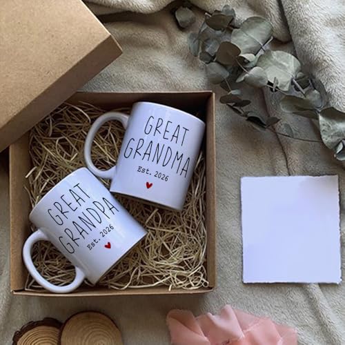 Great Grandparents EST 2026 Mug - White - Pregnancy Announcement Gift