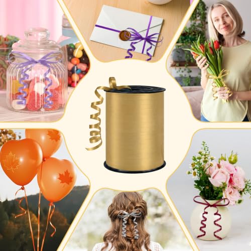 Gold Curling Ribbon 500 Yards Gift Wrap & Party Decoration