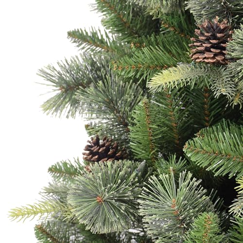 7.5ft Artificial Christmas Tree with 700 Lights - Realistic Pine, Flame-Retardant, Easy Assembly
