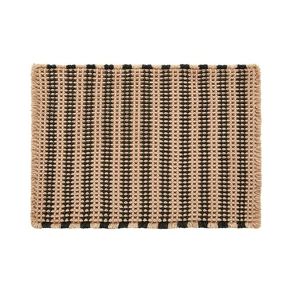 TYUU Waffle Bath Mat, Boho Bathroom Rugs Non Slip Washable Super Absorbent Quick Dry Bath Mat Farmhouse Bathroom Decor, 24"x16" Khaki and White