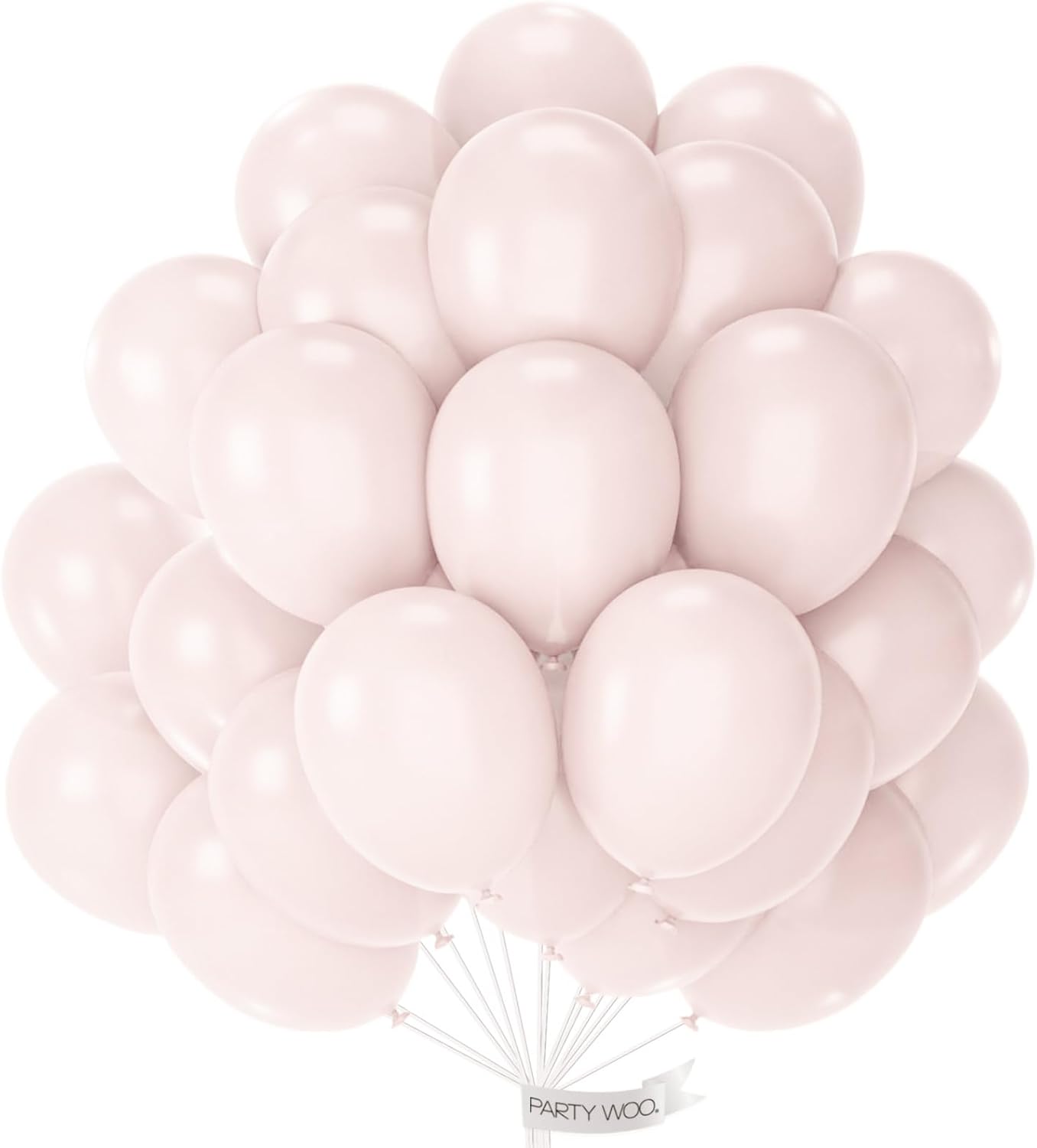 PartyWoo Beige Balloons - 50pcs 12 Inch Neutral Latex Helium Balloons for Weddings & Celebrations
