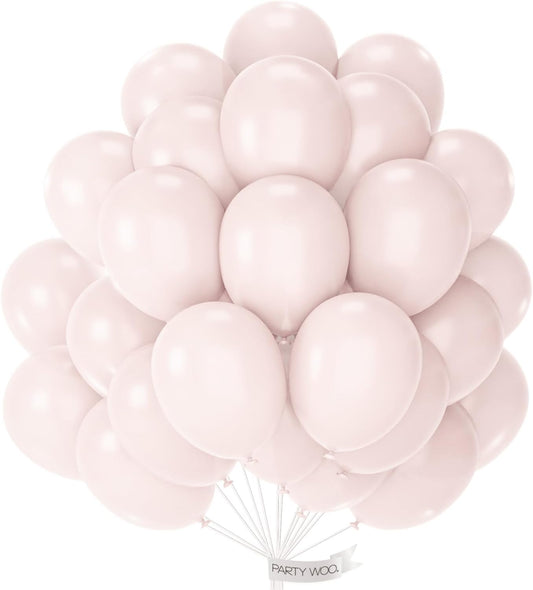 PartyWoo Beige Balloons - 101pcs 12 Inch Boho Cream & Ivory Latex Balloons for Weddings & Events