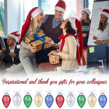 35-Piece Christmas Light Bulb Ornament Gift Set for Coworkers - Holiday Decor