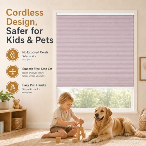 Black Cellular Window Shades Blackout Honeycomb Blinds for Bedroom & Living Room - Custom