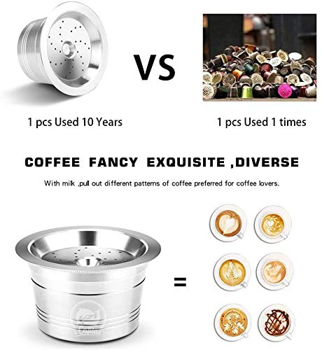 Refillable Stainless Steel Verismo Coffee Capsule,Reusable Refill Coffee filter Compatible for K-fee Verismo Starbucks Verismo ALDI Expresso