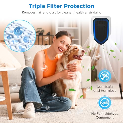 Plug-In Negative Ion Air Purifier for Home & Office - Black 4P