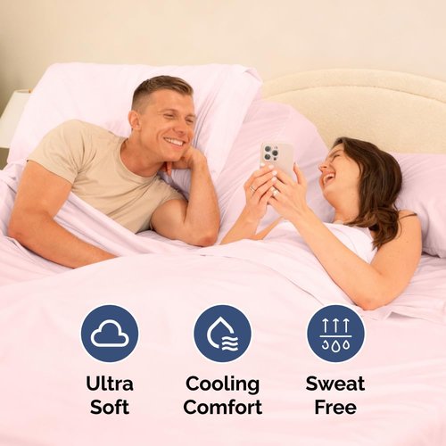 Flex Top Split Head King 4 Piece Sheet Set - Comfy Breathable & Cooling Bed Sheets Set - Hotel Luxury Bedding for Women, Men, Kids, Teens, Boys & Girls - Deep Pockets, Soft = Oeko-Tex - Lavender Pink
