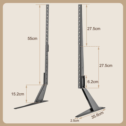 Universal TV Stand, Metal TV Legs for 20-65 inch LCD/LED/OLED/Plasma Flat&Curved Screen TV Height Adjustment with VESA 75x75mm to 800x500mm Max ML1760