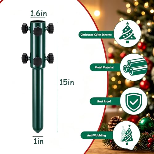 Christmas Tree Extension Pole with 6 Hand Tightening Knobs - Height Adjuster