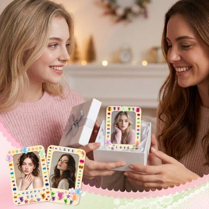 Magnetic Wooden Picture Frame Set for Crafts - 16 Pack DIY Photo Display