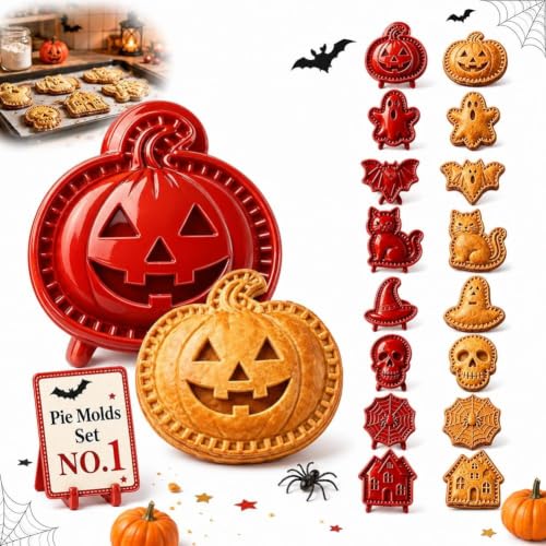 Halloween Mini Hand Pie Mold Set - Pumpkin Shape, Festive Baking Cutter