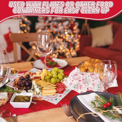 Variation of THIS listing: Red Santa Claus Wax Paper Sheets 150 Pcs Deli Wrap 9.84" x 8.27"
