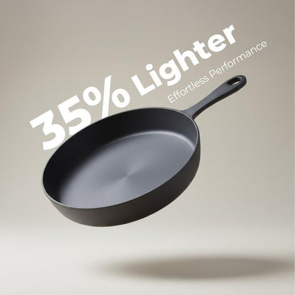 Flambo Skillet #10 - Non-Stick 10 Inch Pre-Seasoned Cast Iron Frying Pan | Versatile for Grilling, Frying, Baking