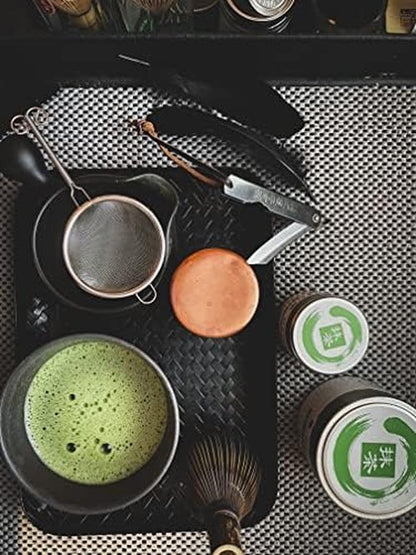 Dr. Weil Matcha Kari - Lite Matcha Tea Set - Black - Whisk with Holder, Scoop, Sifter, and Ceramic Bowl