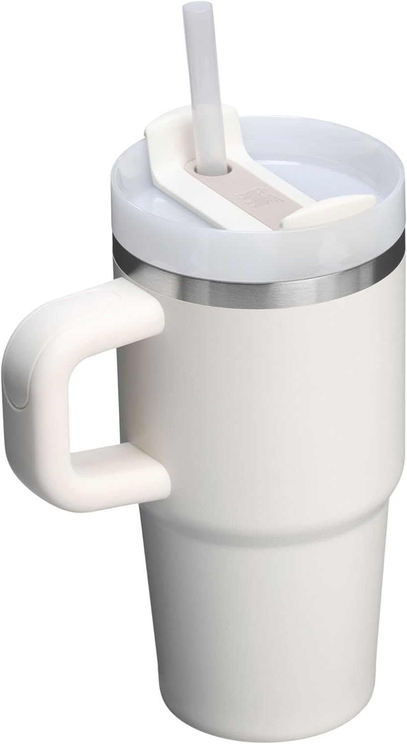 STANLEY Quencher H2.0 Tumbler - 20 oz Insulated Stainless Steel Cup with Handle & Straw | Cream 2.0