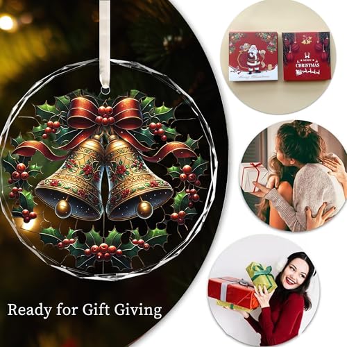Round Christmas Bell Ornament 2026 Holiday Tree Decor & Housewarming Gift
