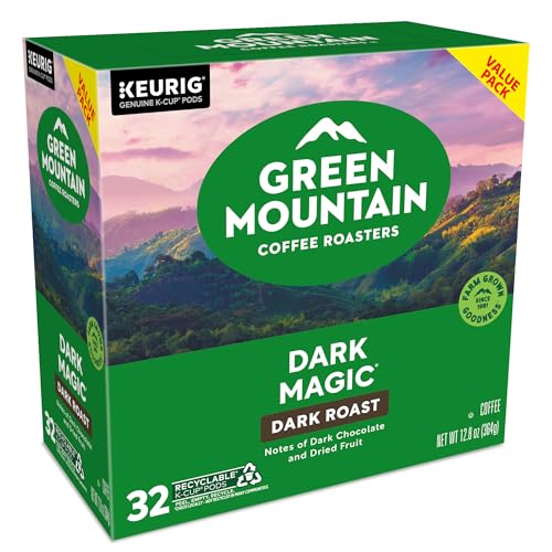 Green Mountain Coffee Roaster Dark Magic Keurig Single-Serve K-Cup Pods, Dark Roast Coffee, 32 Count