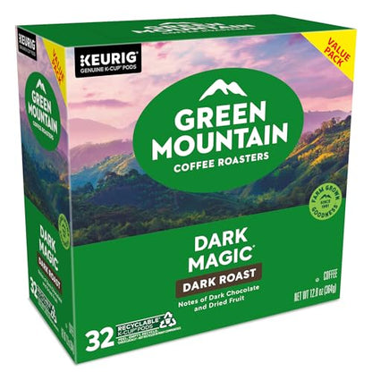 Green Mountain Coffee Roaster Dark Magic Keurig Single-Serve K-Cup Pods, Dark Roast Coffee, 32 Count