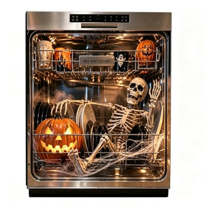 Halloween Dishwasher Magnet Cover - 3D Spooky Kitchen Decor (Variation A)