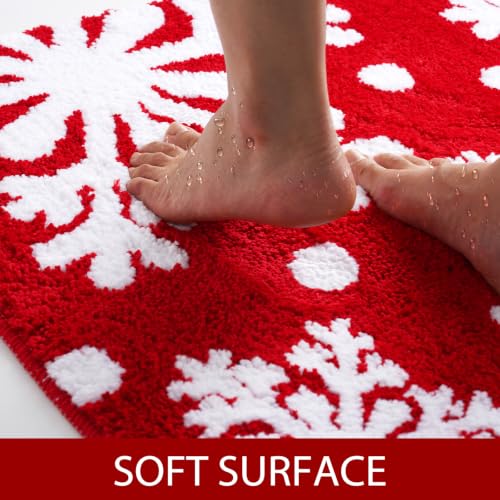 Christmas Bathroom Rugs Microfiber Extra Soft Absorbent 30x20 Inches Slogan Print