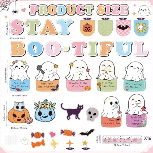 Halloween Ghost Bulletin Board Decoration Set Classroom Halloween Party Supplies