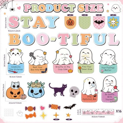 Halloween Ghost Bulletin Board Decoration Set Classroom Halloween Party Supplies