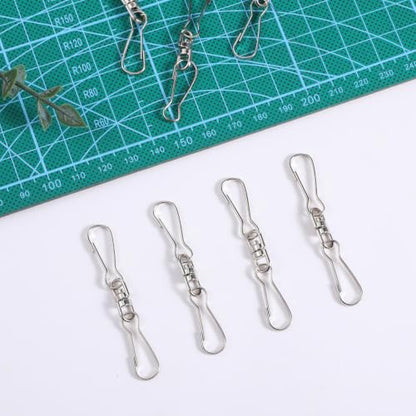 20 Pack Stainless Steel Swivel Hooks for Wind Chimes & Decorations - Durable 360° Rotating Clips