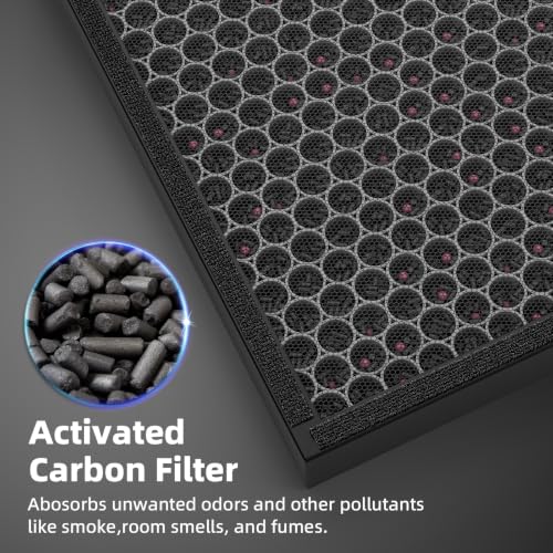 2 Sets Replacement Air Purifier Filters for AD3000/AD3000M/AD3000Pro - Includes 2 Main, 2 Carbon & 4 Pre-Filters