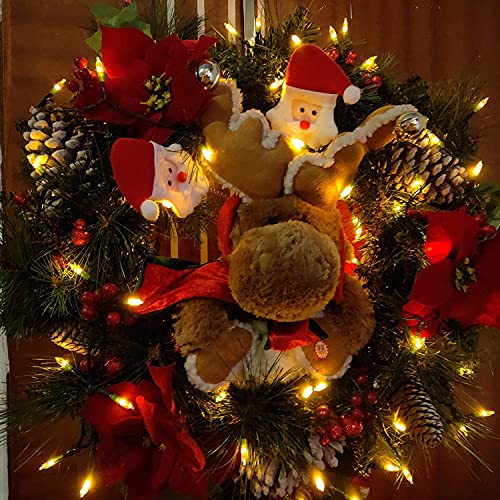 Christmas String Lights 33ft 100 LED Battery Operated Warm White Outdoor Indoor