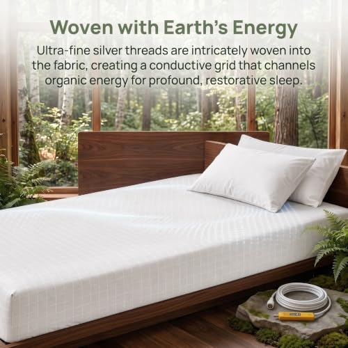 King Grounding Sheet 75% Organic Cotton + Silver, Earth Connecting Bedding