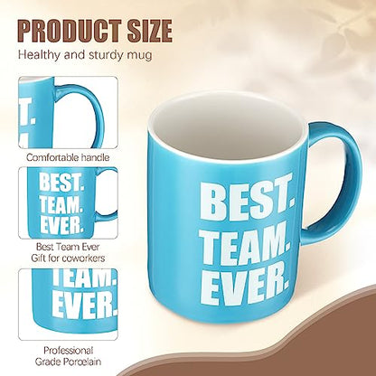 Multicolor Christmas Team Mugs Set - 12 oz Best Team Ever Gifts