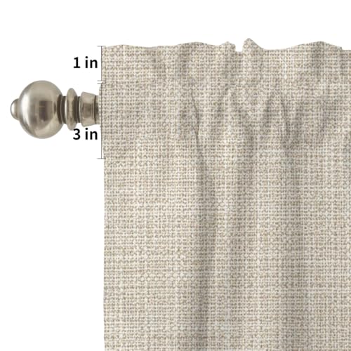 Pale Apricot Kitchen Curtains and Valances Set 3 Pieces - 54W x 24L