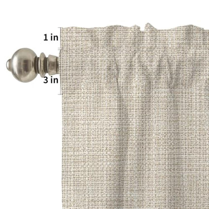 Pale Apricot Kitchen Curtains and Valances Set 3 Pieces - 54W x 24L