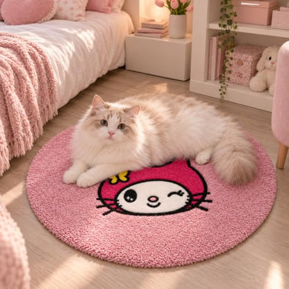 Pink Fluffy Rug 2'8