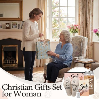 Christian Gift Set with Bible Verse Tumblers Socks Notepads Keychains - Bulk Religious Gifts
