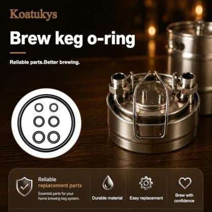 35 PCS Keg O-Ring Replacement Kit for Cornelius Corny Kegs - Universal Fit